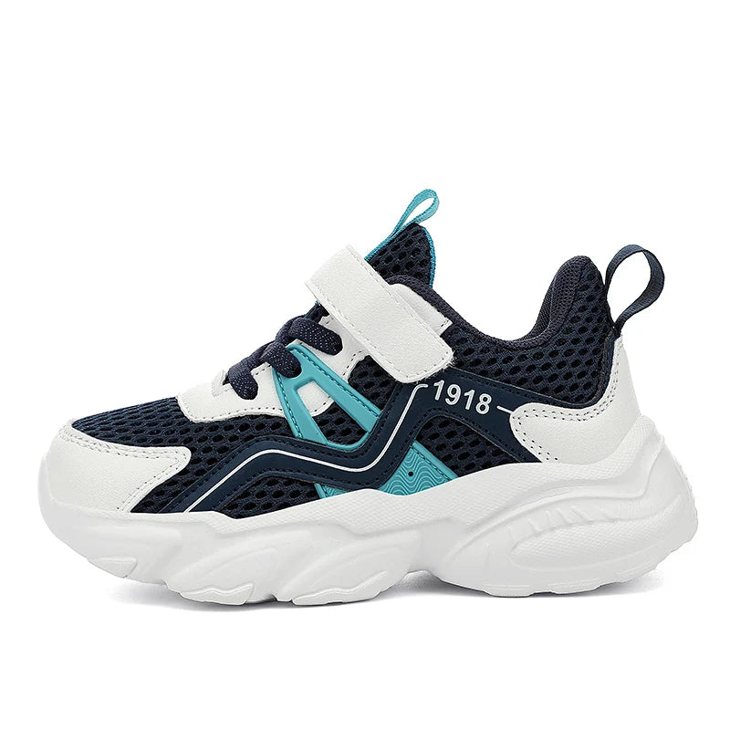 Fashion Mesh Kids Running Shoes Youngsters Teens Casual Walking Students Sneakers Breathable Soft Children Outdoor Sports Tennis
