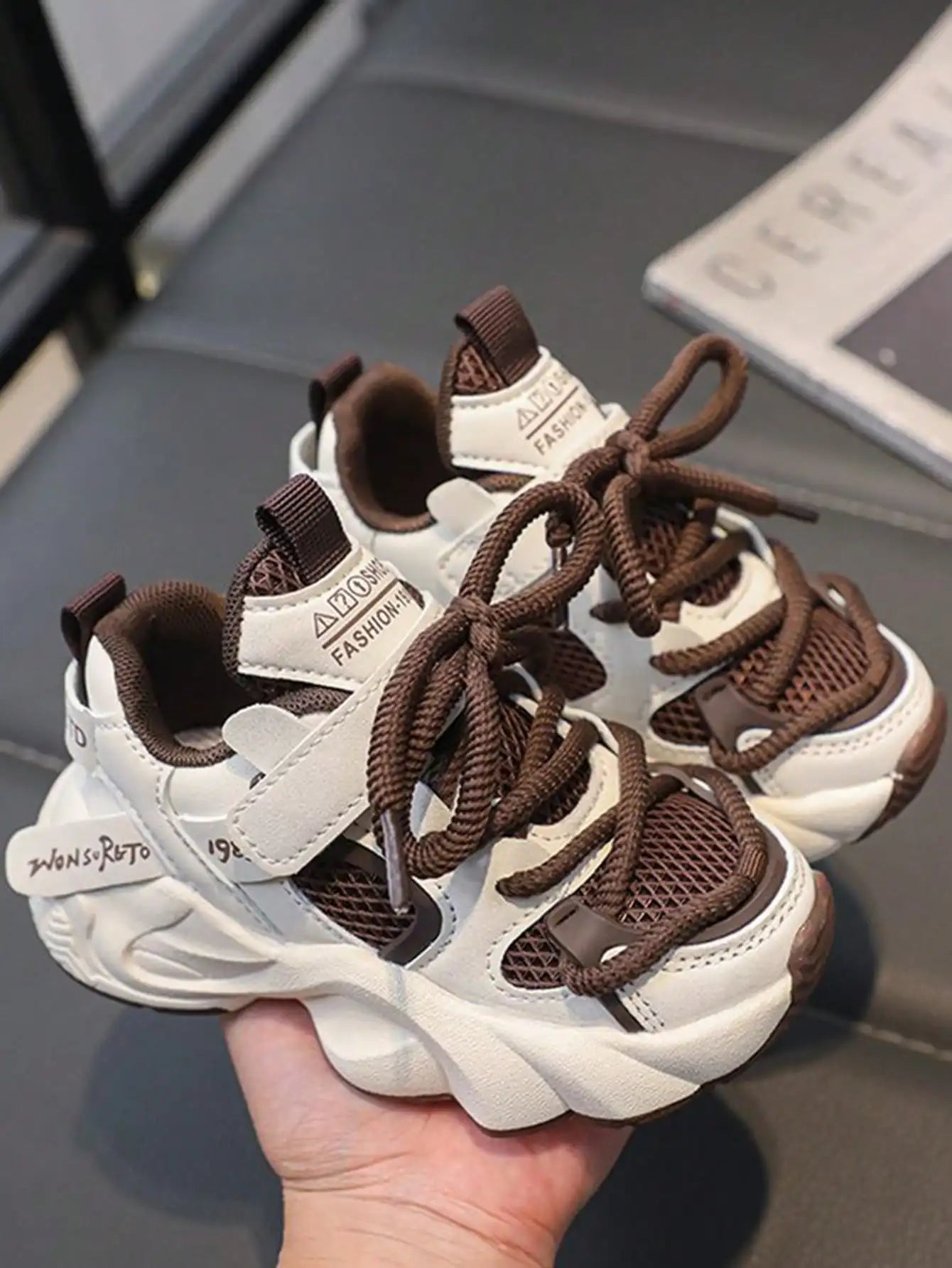 Casual Dad-Style Lace-Up Sneakers, Boys and Girls - Breathable and Comfortable Walking Shoes for Autumn and Spring