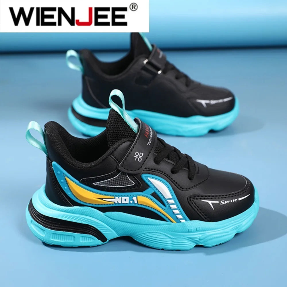 Boys' Kids Fashion Sneakers Lightweight Sports Running Shoes for Children Non-Slip Comfortable Outdoor Athletic Tennis Shoes