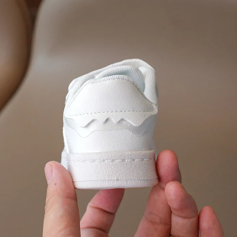 Children's Sneakers Kids Fashion Design White Non-slip Casual Shoes for Boys Girls Hook Breathable Sneakers Toddler Outdoor Shoe