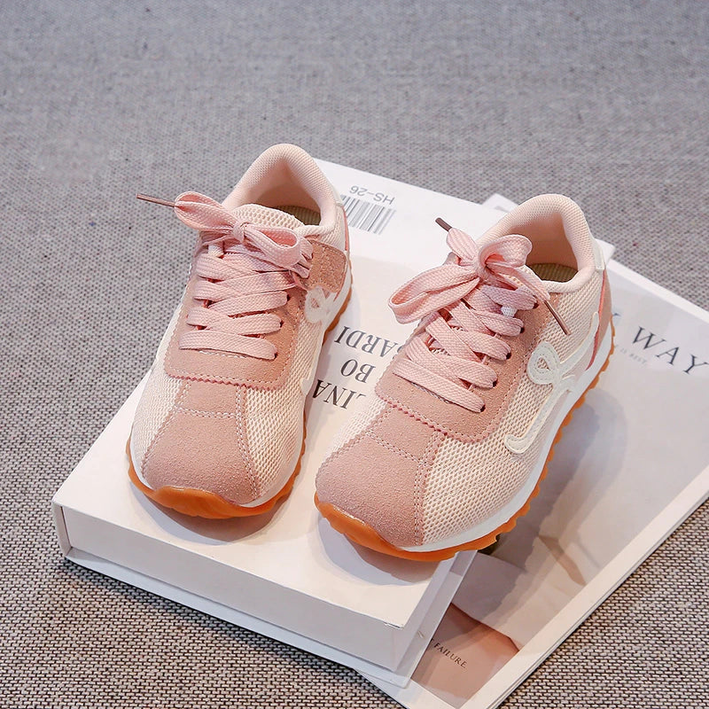 Children's Sneakers 3-18 Years Old Four Seasons Yellow Breathable Boys Girls Casual Shoes Gray Soft Non-slip Kids Running Shoes