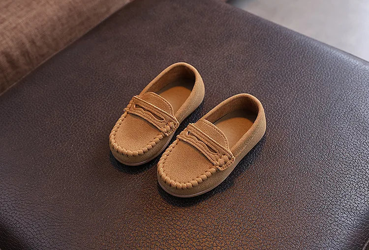 Children Moccasin Shoes Boys Flats Loafers Non-slip Tassels Cute Kids Casual Leather Shoes Soft Slip-on Pleated Solid Color 2025