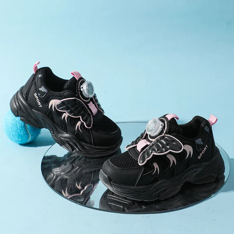 Girl's Sneakers School Running Versatile Kids Basketball Shoes Breathable Children's Sports Shoes Fashion Simple Causal Sneakers