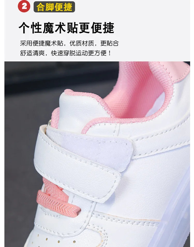Zapatos Fashion Girls' Sneakers 2025 Spring New Kids Luminous Shoes Breath Boys Shoes Anti Slip Girls Casual Shoe Кроссовки