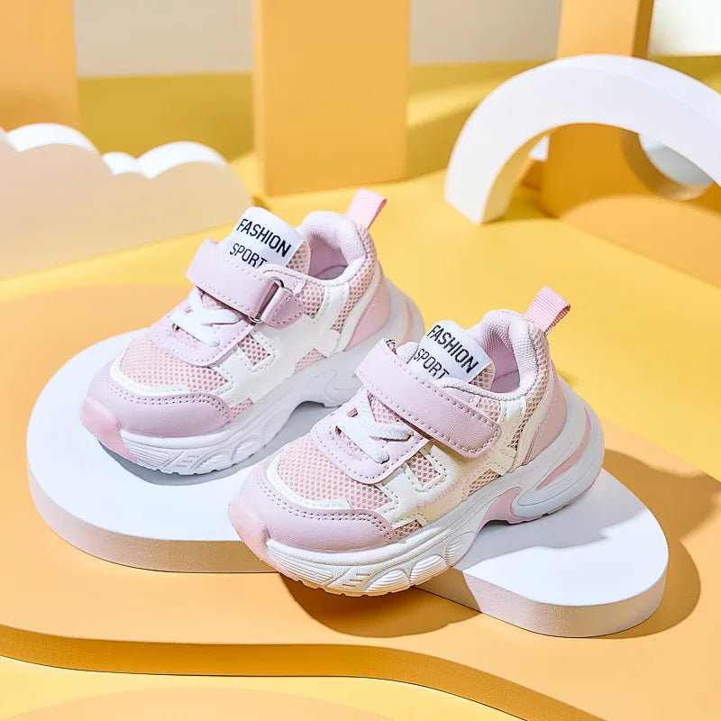 2025 Autumn New Children Shoes Mesh Breathable Kids Sneakers Outdoor Sport Shoes Comfortable Soft Sole Fashion Girls Boys Shoes