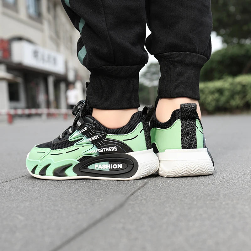 2025 Autumn Kids Sneakers Mesh Boys Sports Shoes Breathable Running Shoes Lightweight School Casual Walking Outdoor Tenis Shoes