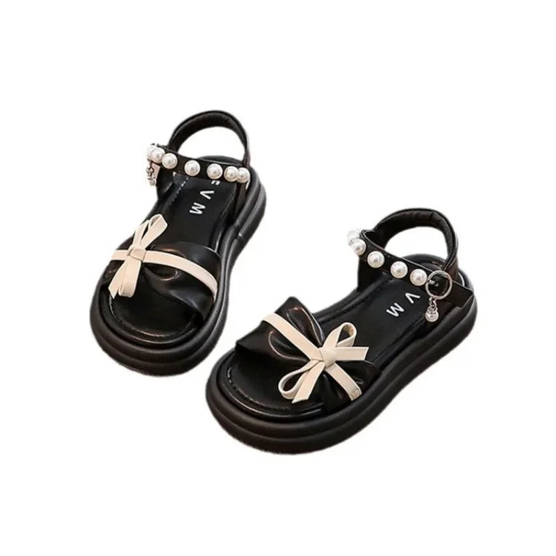 Girls' Shoes Children's Princess Sandals 2025 New Summer Summer Baby Soft Soled Ocean Beach Big Children's Sandals