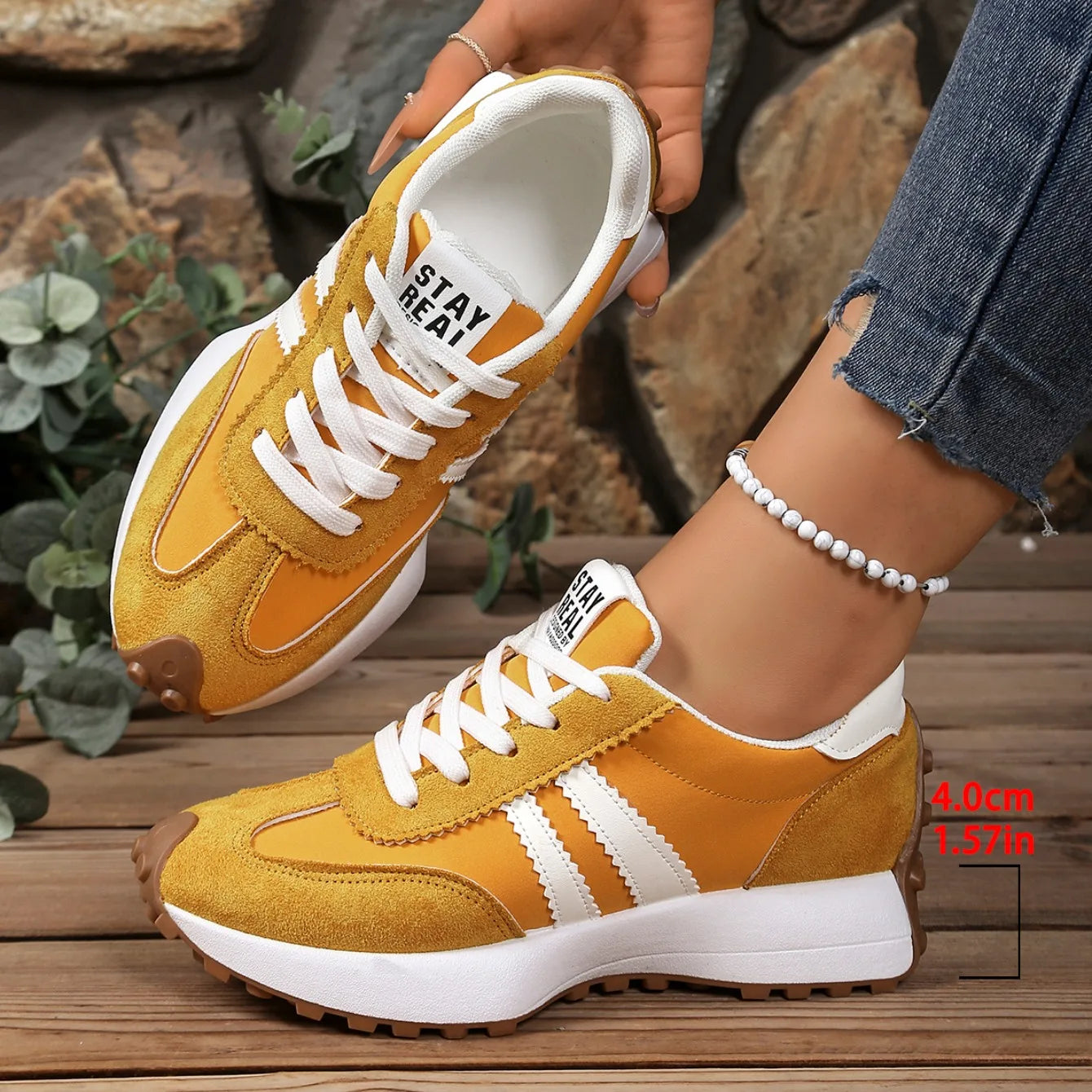 Women Sneakers Retro Casual Flat Bottom Round Toe Sports Shoes Spring Autumn New Style Versatile Fashionable Designer Shoes