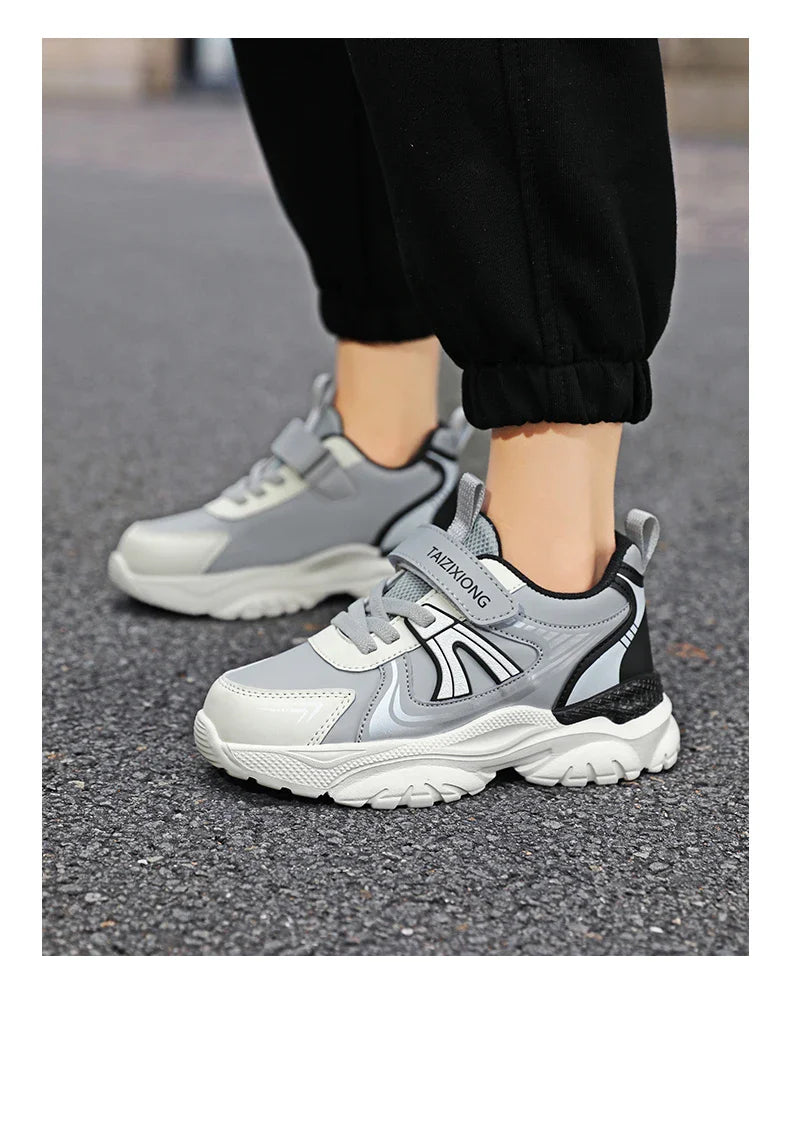 Kids Sneakers Casual Sports Shoes for Children 2025 New Design PU Leather Sneakers Boys Fashion Printed Running Shoes Trainers