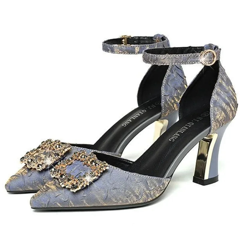 Women Pumps 2024 New Summer Women Comfortable Designer Fashion High Heels Shoes Fashion Luxury Sexy Elegant Pointed Toe Shoes