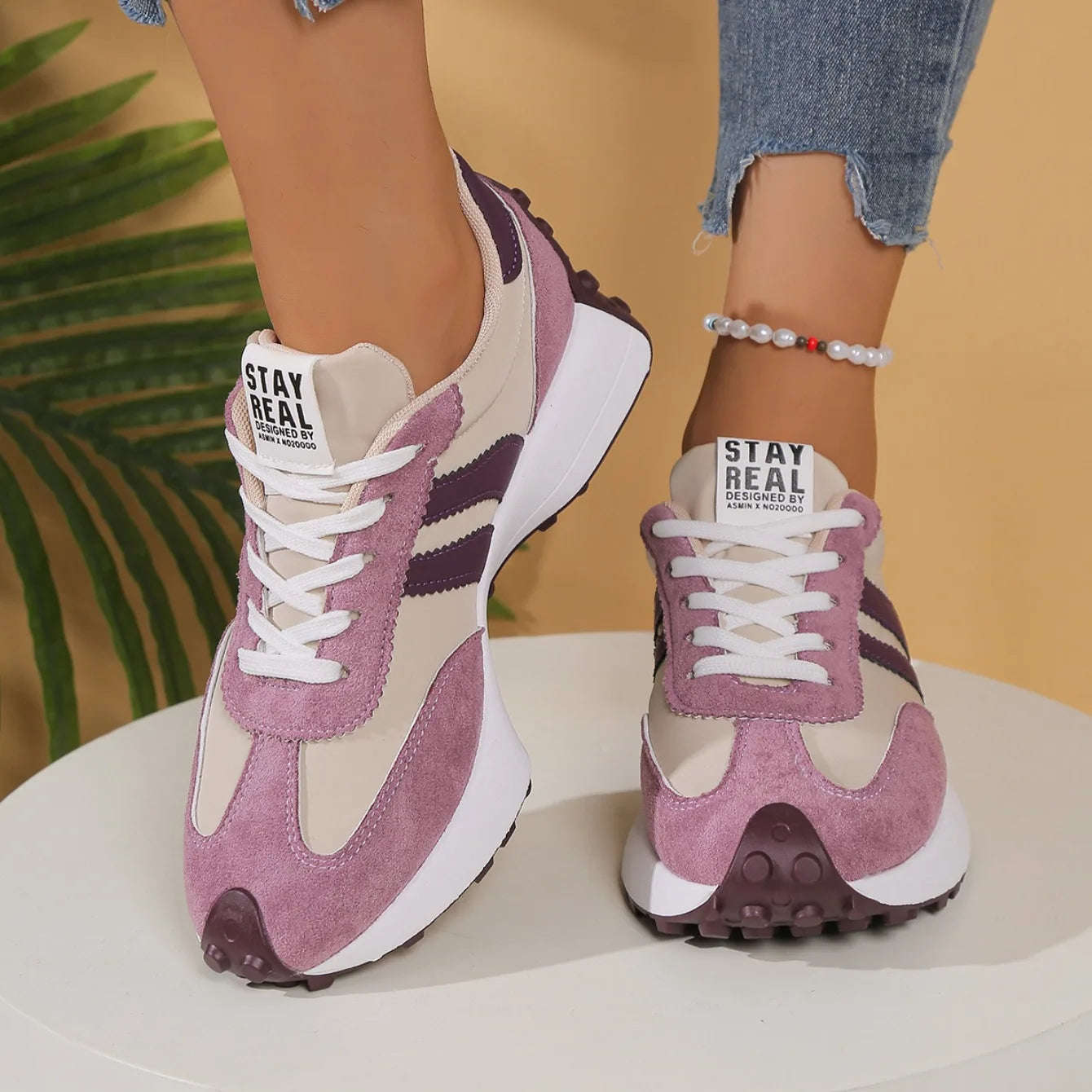 Women Sneakers Retro Casual Flat Bottom Round Toe Sports Shoes Spring Autumn New Style Versatile Fashionable Designer Shoes
