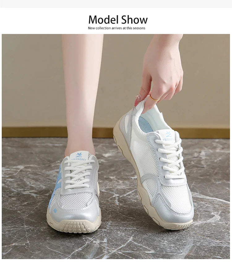 Women's Shoes Casual Platform Shoes Women Round Toe Lace-Up Tennis Vulcanized Sneakers New Style Korean Couple Elderly Shoes