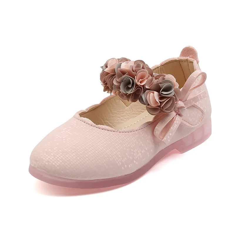 Kids Girls Party Shoes Students Non-slip Performance Leather Footwear Solid Color Children  Wedding Shoes Baby Princess Footwear