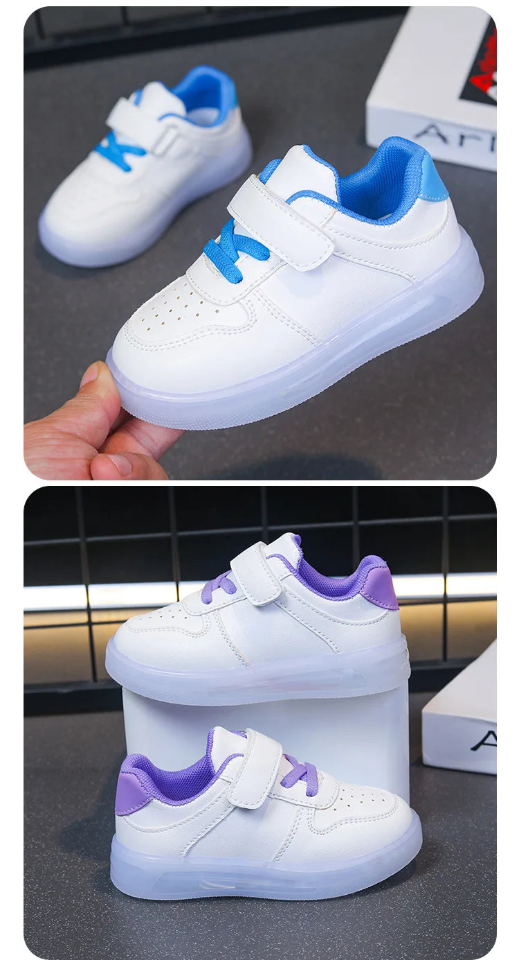 Zapatos Fashion Girls' Sneakers 2025 Spring New Kids Luminous Shoes Breath Boys Shoes Anti Slip Girls Casual Shoe Кроссовки