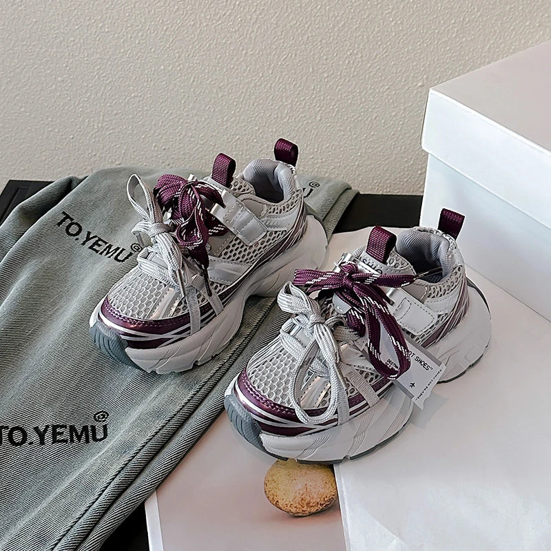 Kids Sneakers Mesh Breathable Children Sports Shoes Comfortable Lightweight 2025 Autumn New Girls Casual Footwear for Boys Girls