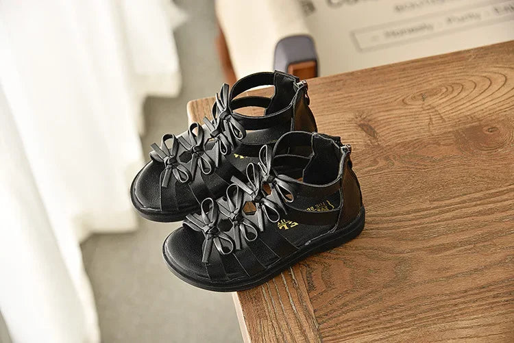 New Summer Kids Sandals for Girl Outdoor Beach Shoes Girls Gladiator Sandals Small Cute Bowknot Baby Toddler Girl Sandals 21-36