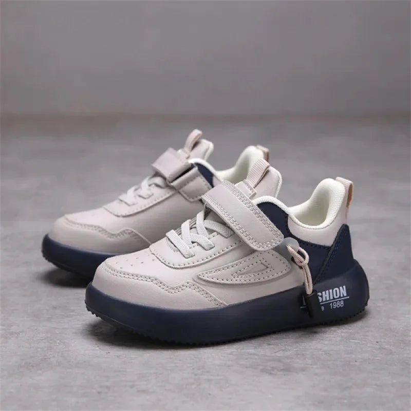 Tenis Sneakers Kids Spring/Autumn New Boys Girls Sports Shoes Casual Board Shoes Leather Soft Soled Children Small White Shoes