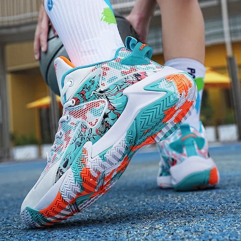 Men Basketball Shoes Light Sports Shoes Non-slip Trainer Women Unisex Breathable Athletic Outdoor Unisex High Quality Sneakers