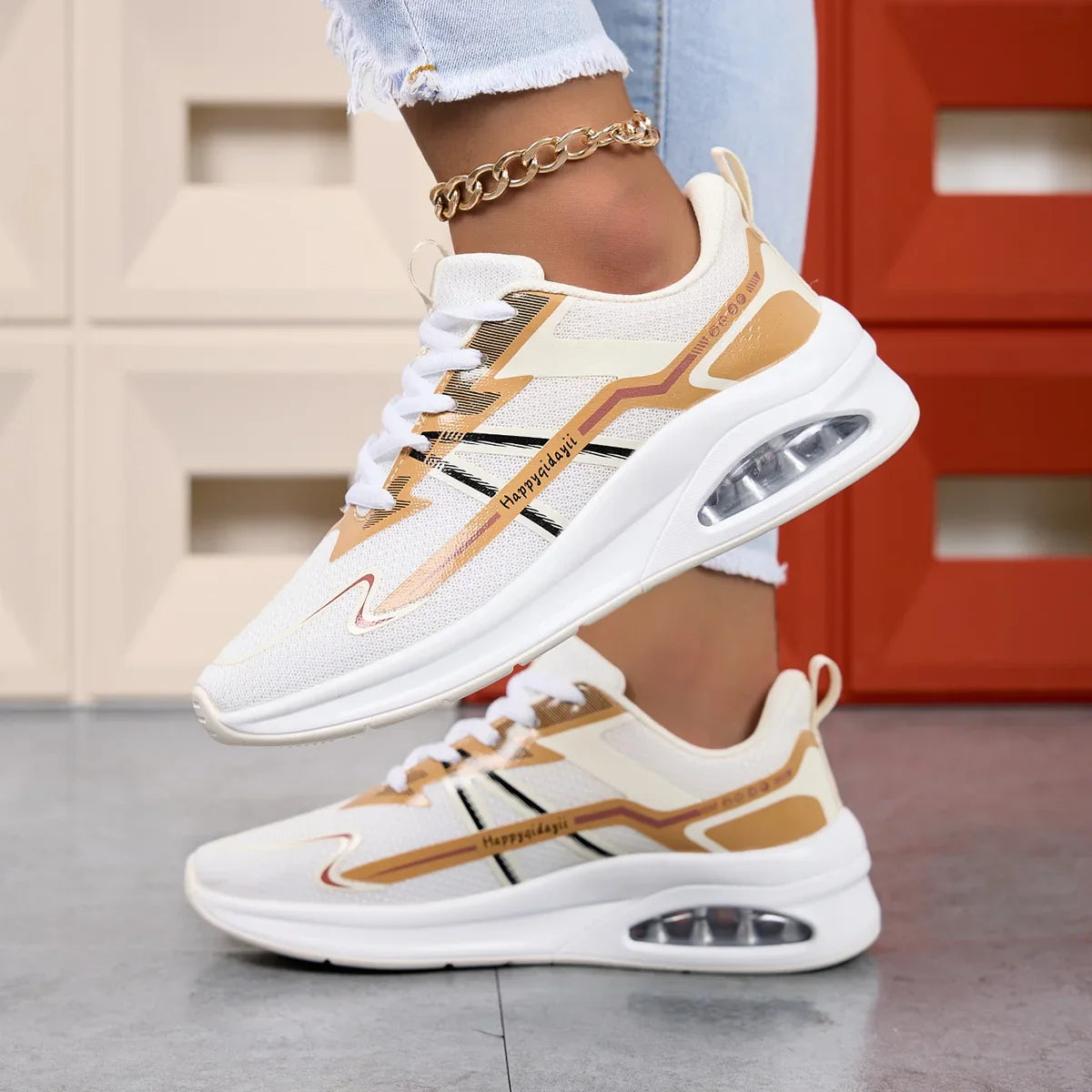 Women's Running Shoes Comfortable Breathable Sports Sneakers Wear-resistant Anti-slip Shoes Shock-absorbing Training Sneakers