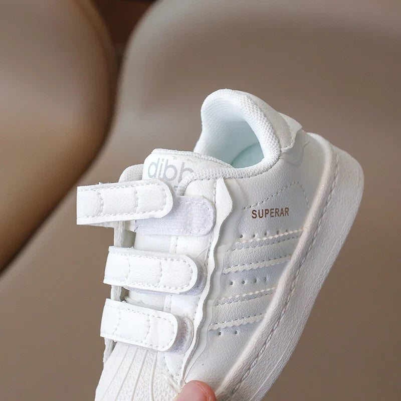 Children's Sneakers Kids Fashion Design White Non-slip Casual Shoes for Boys Girls Hook Breathable Sneakers Toddler Outdoor Shoe