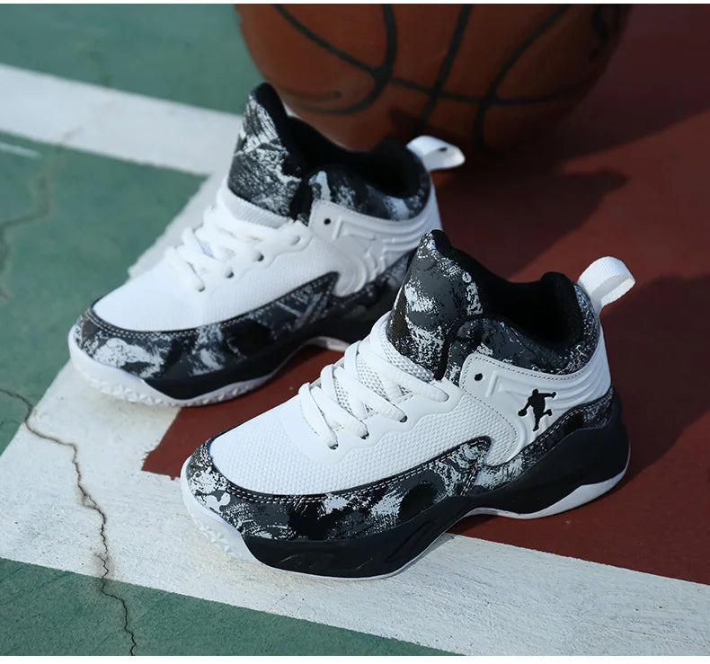 Children's Basketball Shoes for Boys Kids Sneakers Outdoor Non-slip Sports Running Child Girls Basket Trainer Shoes Walking Shoe