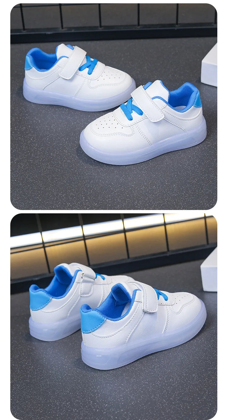 Zapatos Fashion Girls' Sneakers 2025 Spring New Kids Luminous Shoes Breath Boys Shoes Anti Slip Girls Casual Shoe Кроссовки