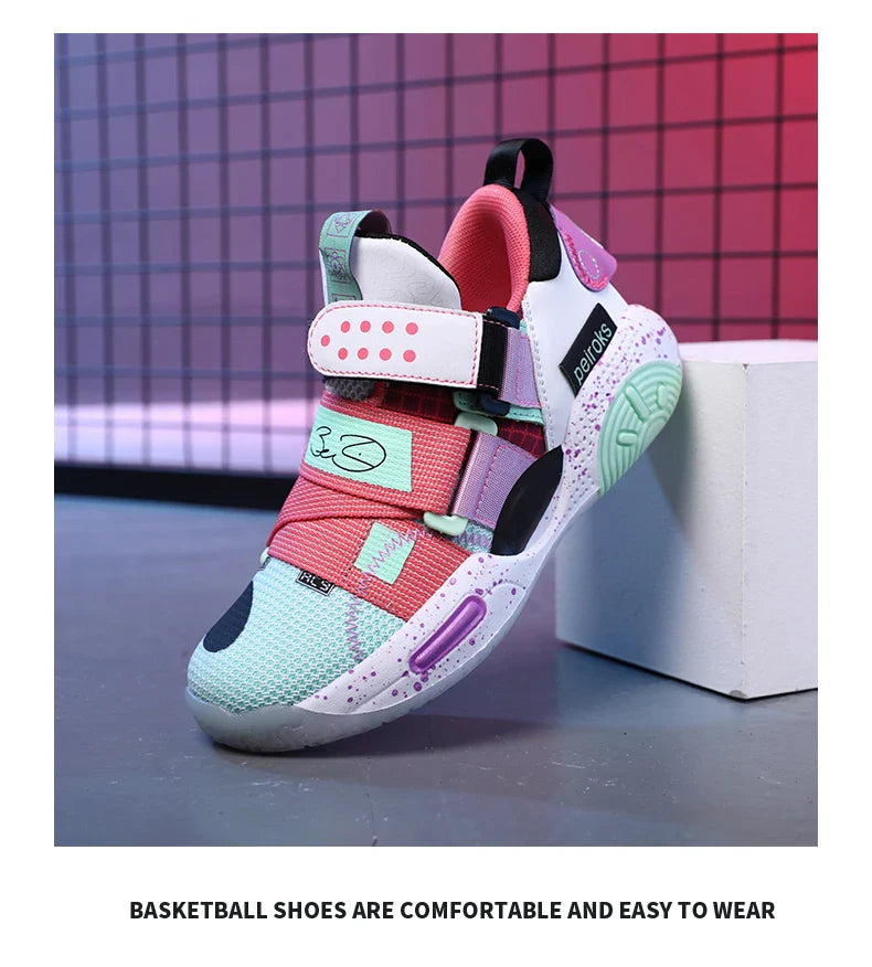 2025 New Children's Basketball Shoes For Boys Girls Non-slip Kids Sport Shoes Lightweight Outdoor Sneakers Trainers Footwear