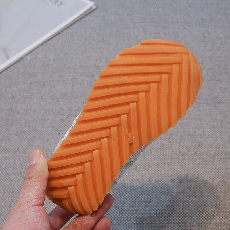 Children's Sneakers 3-18 Years Old Four Seasons Yellow Breathable Boys Girls Casual Shoes Gray Soft Non-slip Kids Running Shoes