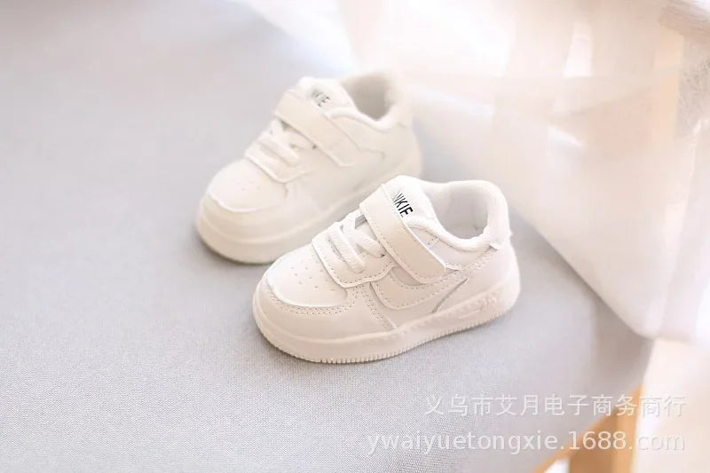 Children Sneakers Boys Girls Leather Low-Top Board Shoes Students Soft Bottom Footwear Kids Running Shoes Baby Casual Footwear