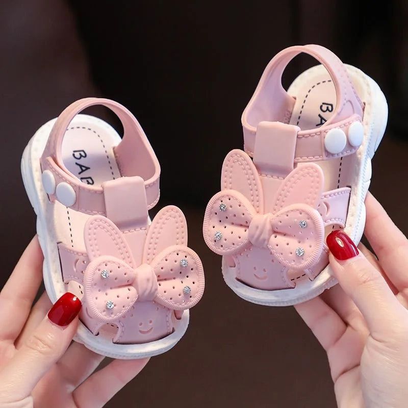 Infant Girls Sandals Summer Baby Shoes Can Make Sounds Cute Bow Princesses Kid Toddler Children Soft First Walkers