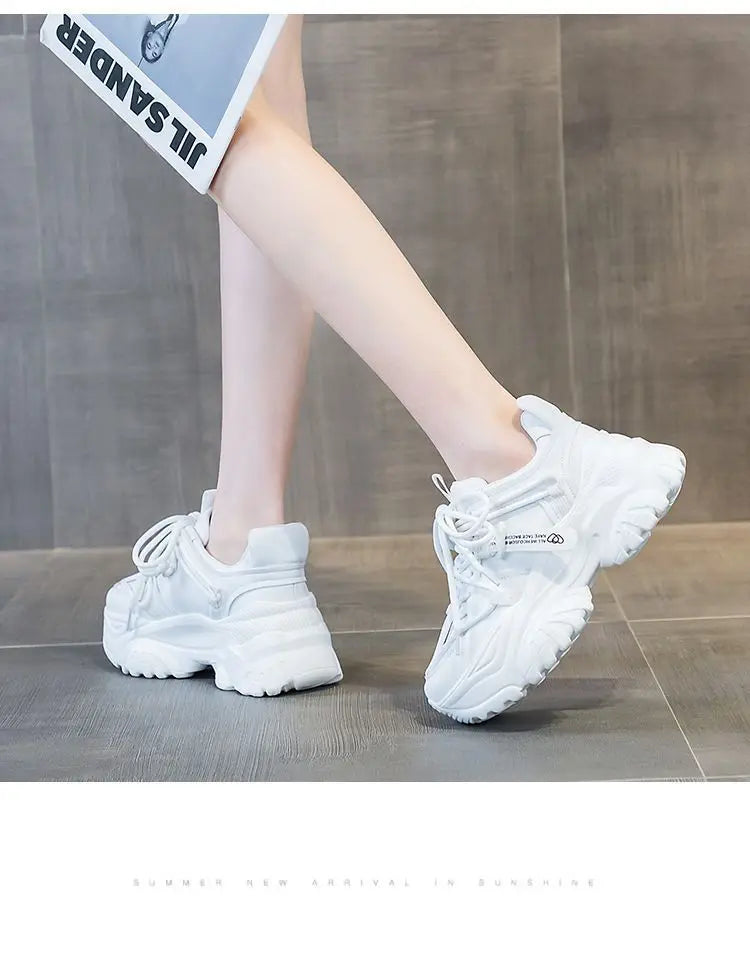 Women's Shoes Casual Shoes Spring Sneakers Platform Woman-shoes Tennis Female Fashion Thick Sole 2024 Roses Trainers Increased I