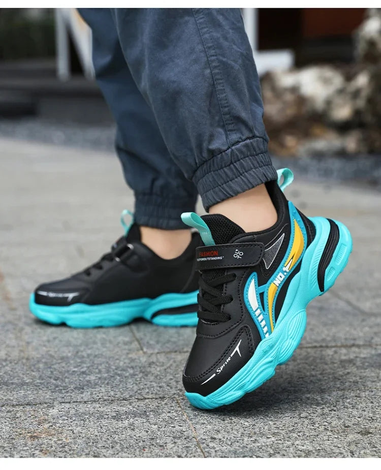 Boys' Kids Fashion Sneakers Lightweight Sports Running Shoes for Children Non-Slip Comfortable Outdoor Athletic Tennis Shoes