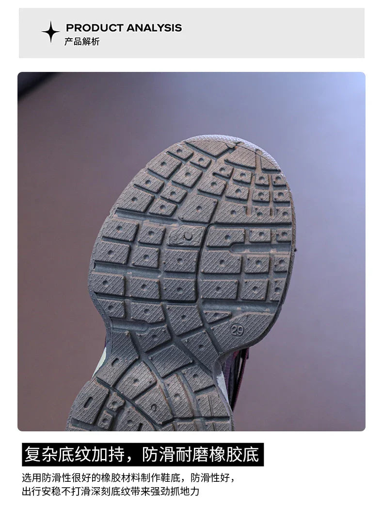 2025 New Winter Kids Shoes Boys Non Slip Sneakers Fashion Outdoor Snow Boots Warm Sports Shoes Child Hot Selling Casual Shoes