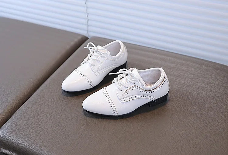 Boys School Leather Shoes New Performance Kids Black Loafers Fashion Children Formal Uniform Low-heels Shoes Causal Versatile
