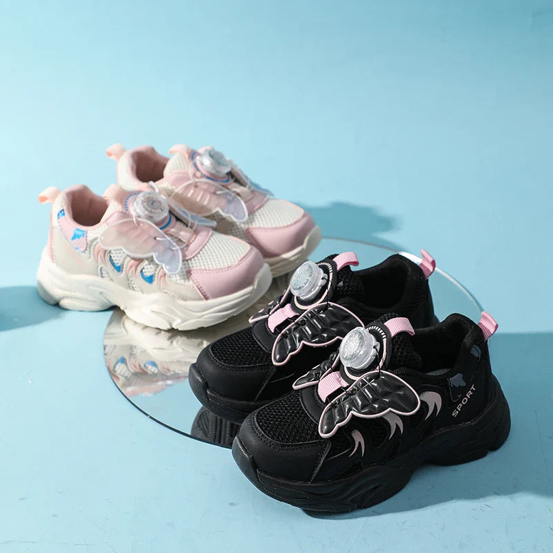 Girl's Sneakers School Running Versatile Kids Basketball Shoes Breathable Children's Sports Shoes Fashion Simple Causal Sneakers