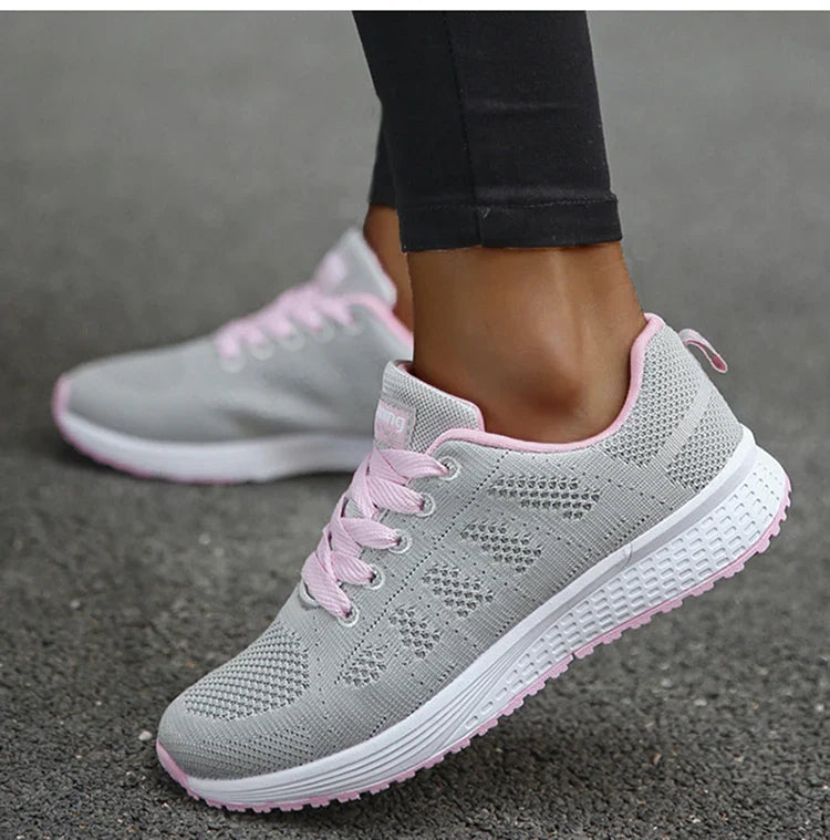 Woman Sneakers Shoes Fashion Lace Up Women's Sneakers Offers Solid Women's Sports Shoes Non-Slip Footwear Shoes For Women