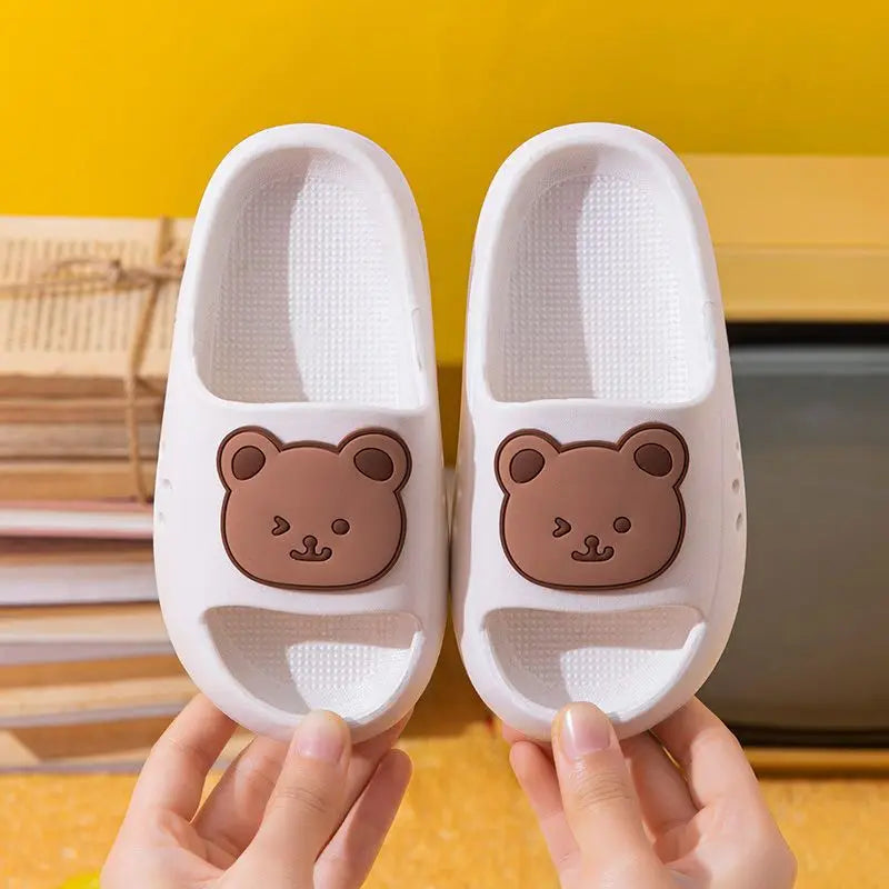 Children's Slippers Cute Cartoon Men and Girls Baby Bean Shoes Children Non-slip Slippers Parent-Child Sandals Slippers Summer