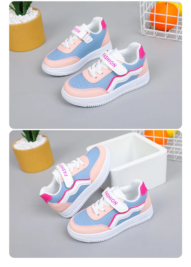 Girl's Fashion Non-slip Sneakers Purple New Casual Shoes Students Running Shoes Kids Children Girls Breathable Outdoor Shoes