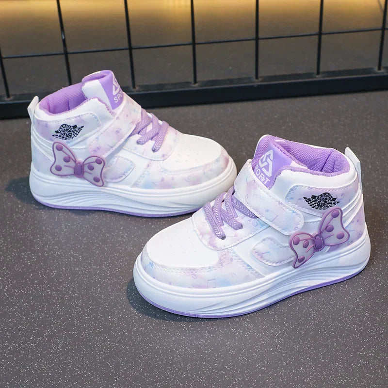 2025 Children's SneakersGirls Casual Shoes Student Shoes Anti-slip Teen Sport Pink Blue Shoes Size 26-37