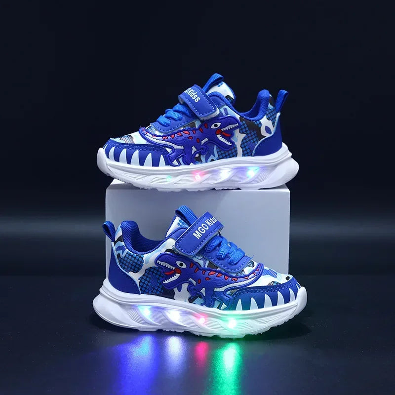 2026 New  Boys Led Lighted Shoes Fashion Mickey Children's Casual Sneakers Kids Luminous Shoes Sport Shoes Lighted Shoes