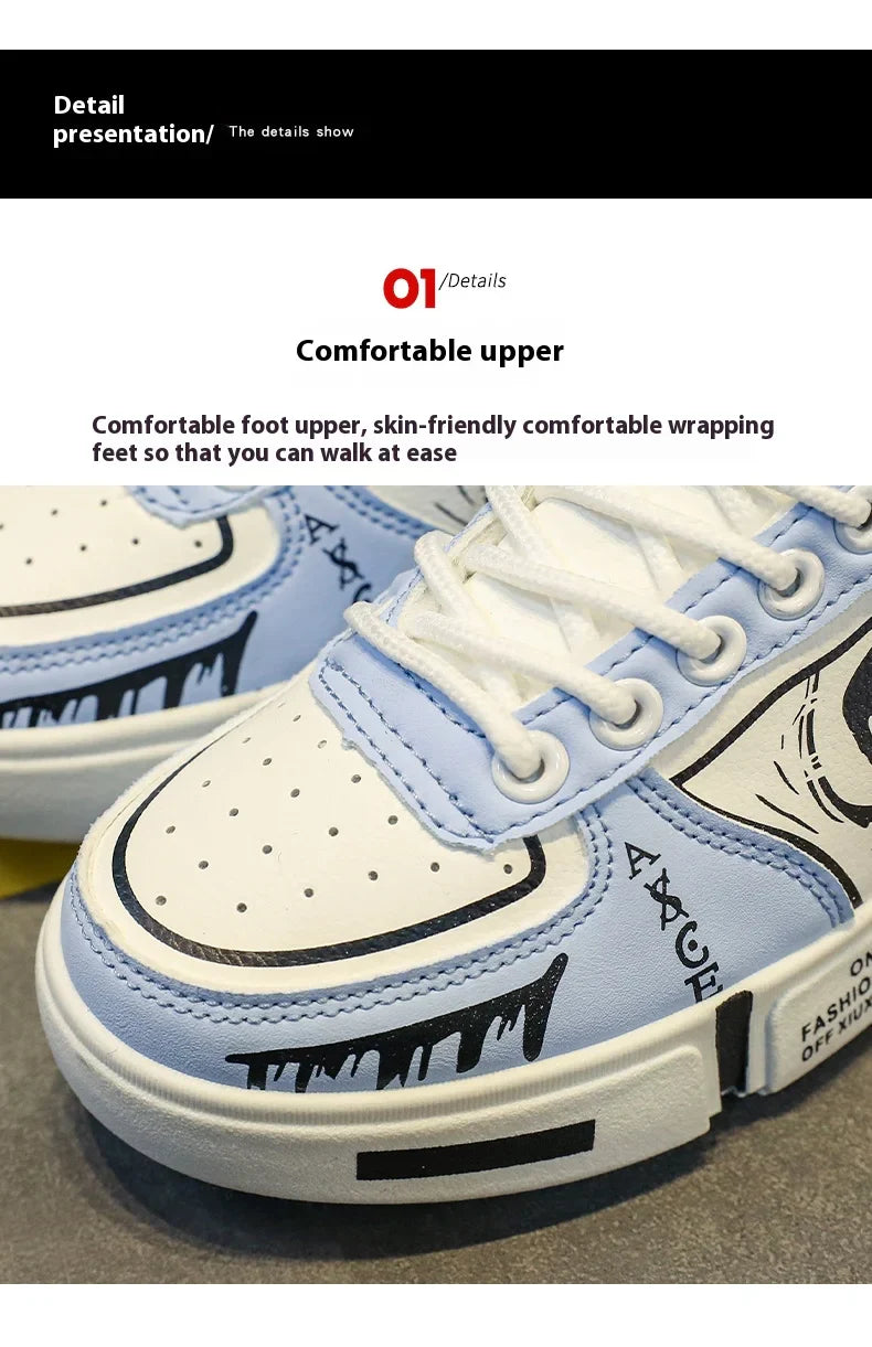 Boys' high-top sneakers Autumn/Winter new style children's sports shoes Buckle student soft-soled fleece casual shoes