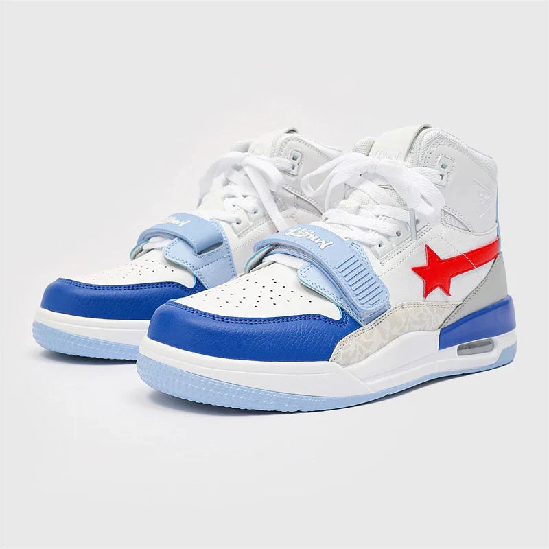 Mens Casual Sneakers High-tops Sneakers Trendy Boys Basketball Sports Tennis Shoes Outdoor Off-road Shoes Couple Sneakers