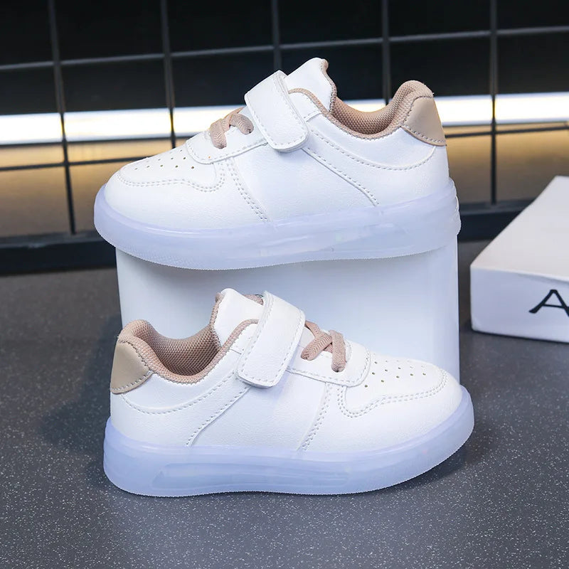 Zapatos Fashion Girls' Sneakers 2025 Spring New Kids Luminous Shoes Breath Boys Shoes Anti Slip Girls Casual Shoe Кроссовки