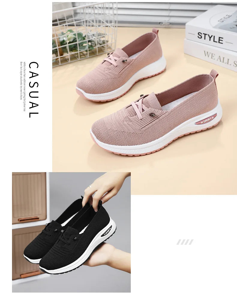 Women's Shoes 2025 Casual Sneakers Breathable Mesh Chunky Sole Affordable Free Shipping