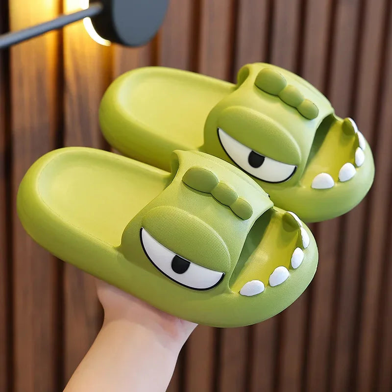 New Children's Slippers Boys Girls Baby Summer Sandal Dinosaur Cartoon Home Indoor Bath Beach Shoes Kids Soft Slip-on Slippers
