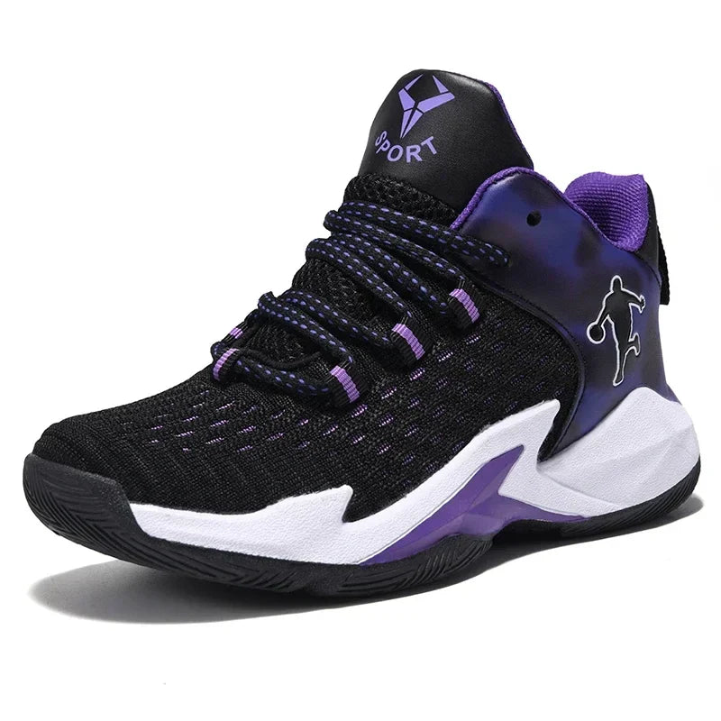 Boys Brand Mesh Basketball Shoes 8 Kids Sneakers Thick Sole Non-slip Children Sports Shoes Child Boy Basket Trainer Shoes Girls