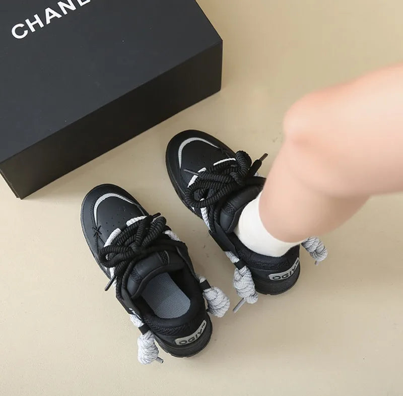 Trendy Women's Men Chunky Sneakers Versatile Casual Thick Soled Board Shoes Female Little White Shoes Walking Shoe Hombre Mujer