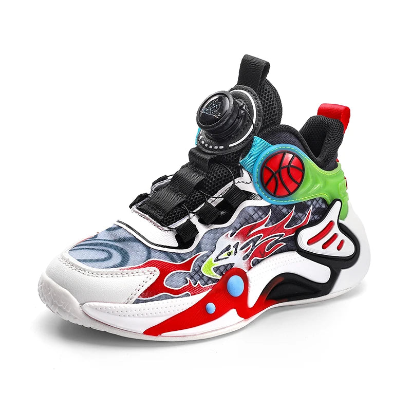 Kids Sneakers Fashion Basketball Shoes for Children Boys Breathable Mesh Sneakers Casual Sports Shoes 2025 New Design Trainers