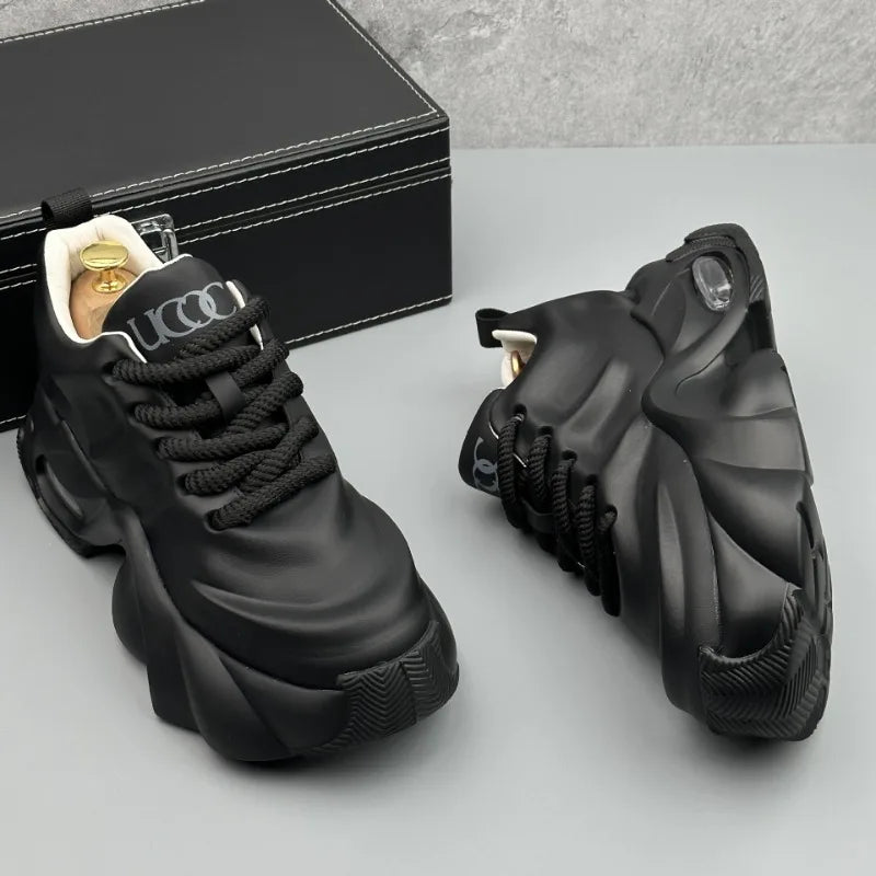 Men Shoes Designer Luxury Casual Sneakers Breathable Platform Shoes for Men Fashion Height Increasing Comfortable Non-slip Shoes
