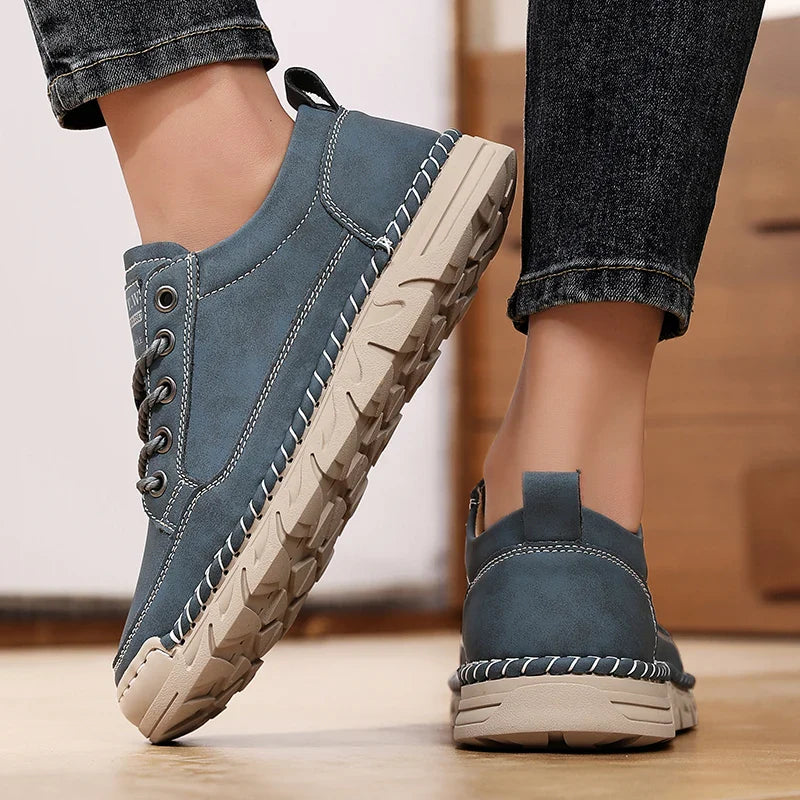 Platform Loafers 2025 New High Quality Men's Sports Shoes Leather Casual Shoes Autumn Breathable Men's Shoe Women's Flat Shoes